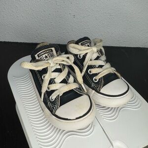 4/$15 Converse Low Top Black and White Toddler Sneakers Size 6c